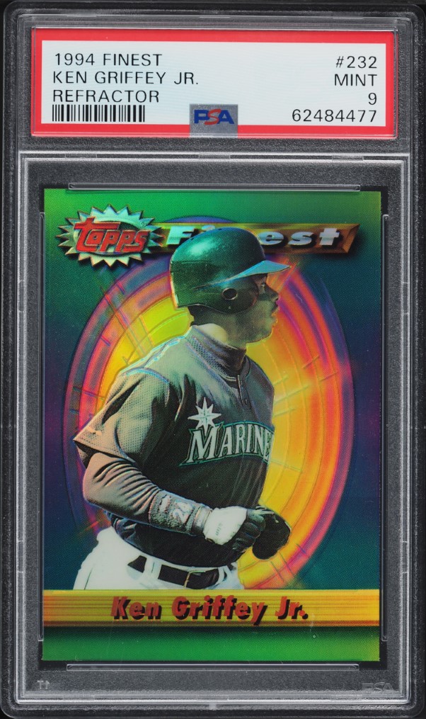 その他 KEN GRIFFEY Jr. BOWMAN  ATOMIC REFRACTOR 1989 Ken Griffey Jr. Blue Sapphire Refractor Bowman PSA 9