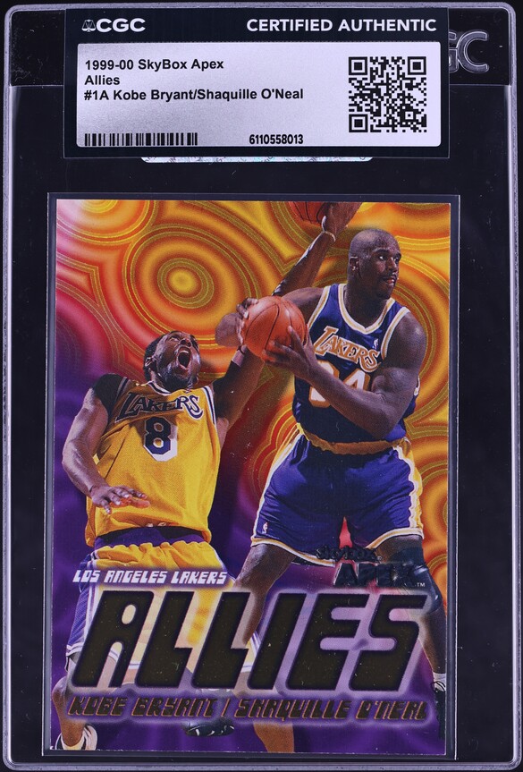 1999 Skybox Apex Cutting Edge Warp Tek Kobe Bryant /25 #5 BGS 9