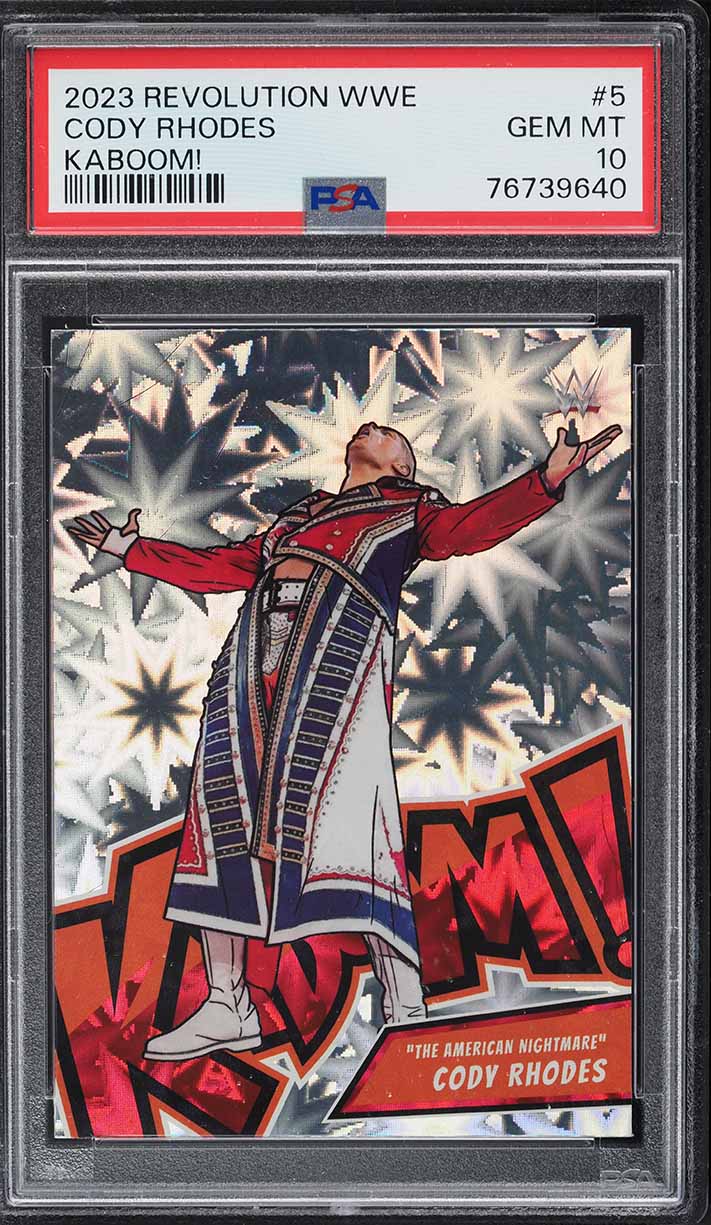 2023 Panini Revolution WWE Kaboom! Cody Rhodes #5 PSA 10 GEM MINT