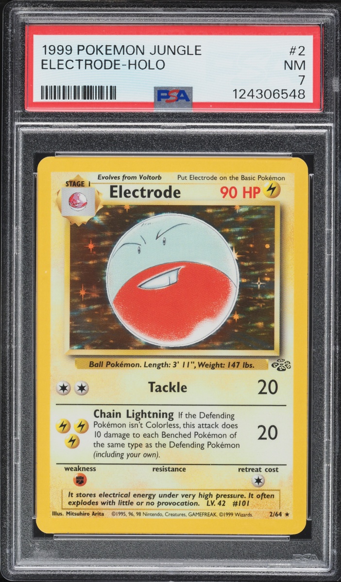 1999 Pokemon Jungle Holo Electrode #2 PSA 7 NRMT