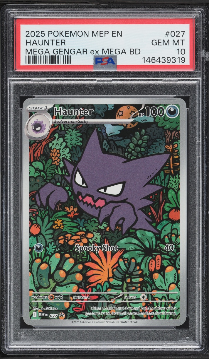 2025 Pokemon Mega Evolution Promo Gengar ex Battle Deck Full Art Haunter #27 PSA 10 GEM MINT
