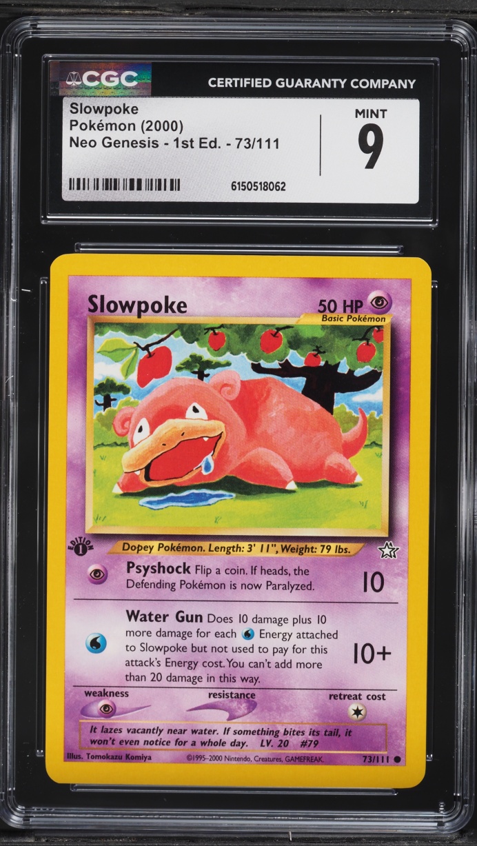 2000 Pokemon Neo Genesis 1st Edition Slowpoke #73 CGC 9 MINT