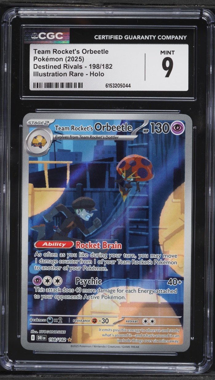 2025 Pokemon Scarlet & Violet Destined Rivals IR Team Rocket's Orbeetle #198 CGC 9 MINT