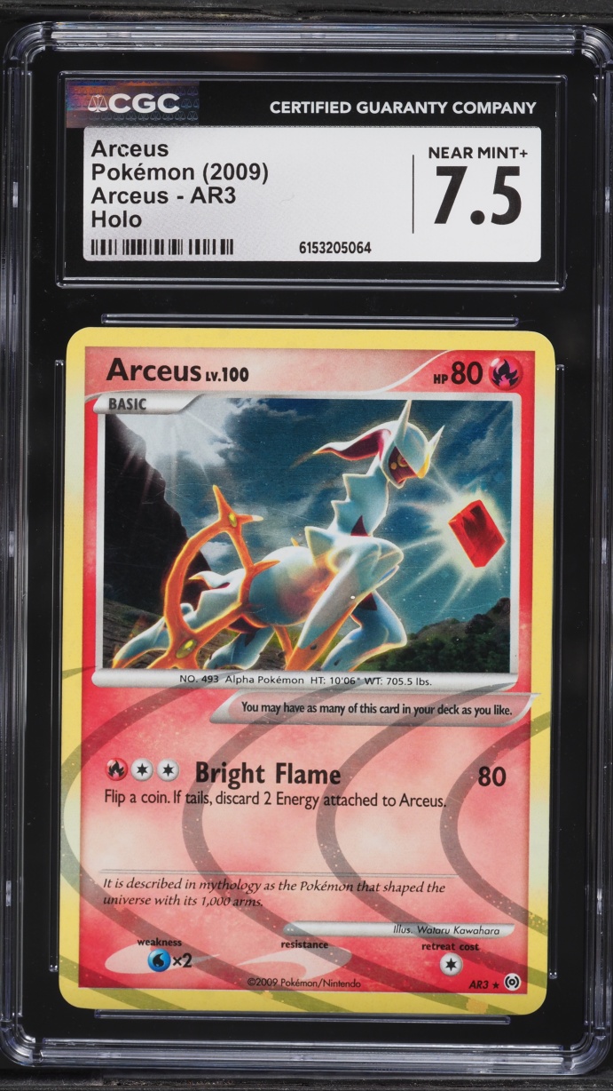 2009 Pokemon Platimum Holo Arceus #AR3 CGC 7.5 NRMT+