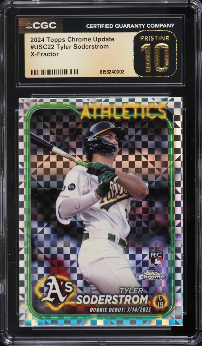 2024 Topps Chrome Update Xfractor Tyler Soderstrom ROOKIE #USC22 CGC 10 PRISTINE