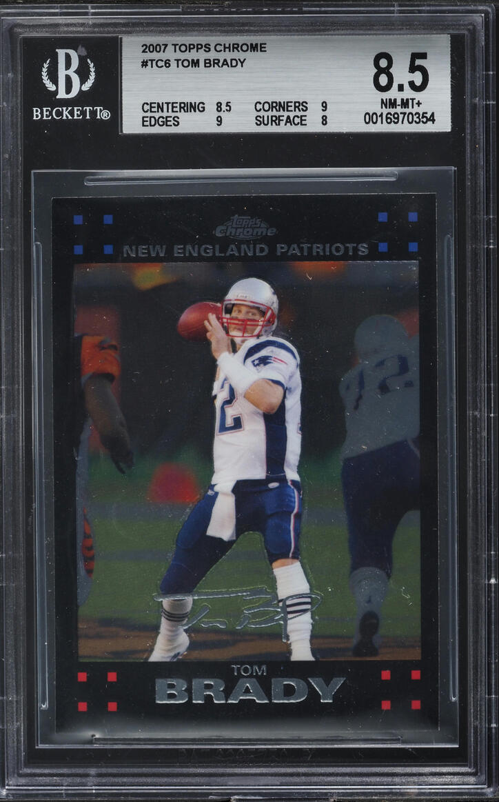 2007 Topps Chrome Tom Brady #TC6 BGS 8.5 NM-MT+