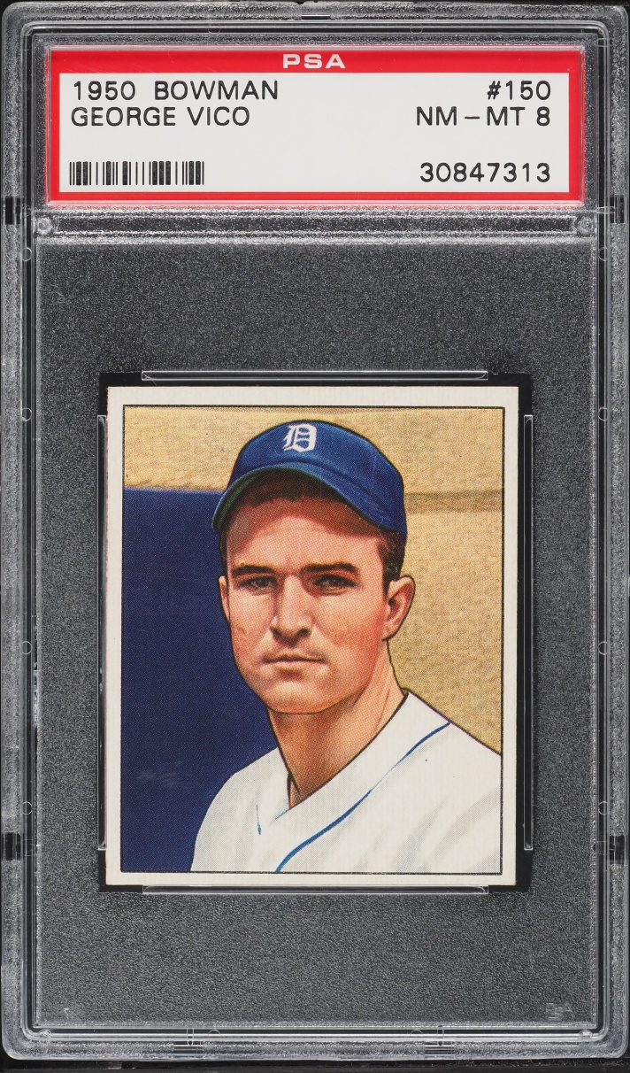 1950 Bowman George Vico #150 PSA 8 NM-MT