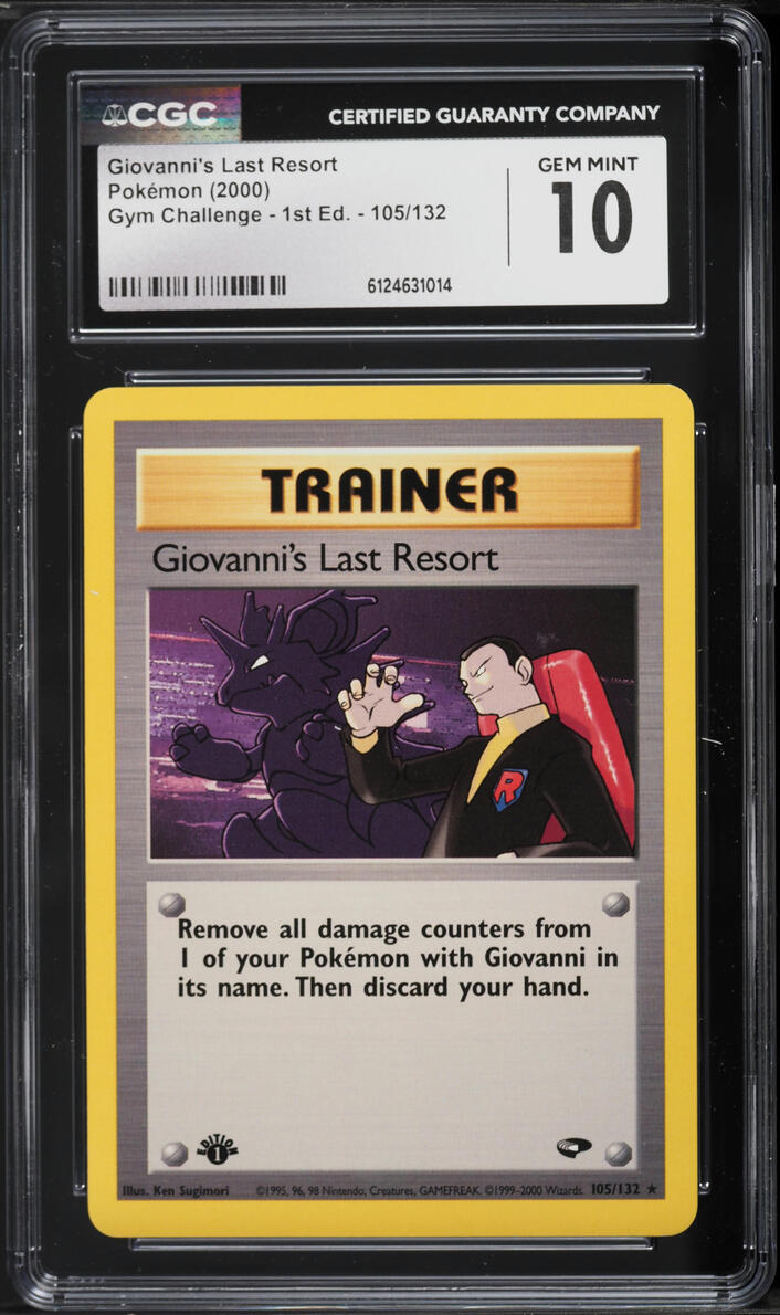 2000 Pokemon Gym Challenge 1st Edition Giovanni's Last Resort #105 CGC 10 GEM MINT
