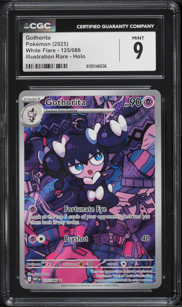 2025 Pokemon Scarlet & Violet White Flare IR Gothorita #125 CGC 9 MINT