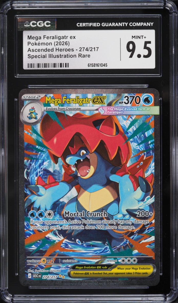 2026 Pokemon Mega Evolution Ascended Heroes SIR Mega Feraligatr ex #274 CGC 9.5 MINT+