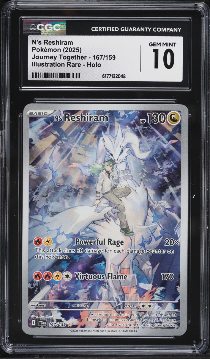 2025 Pokemon Scarlet & Violet Journey Together IR N's Reshiram #167 CGC 10 GEM MINT