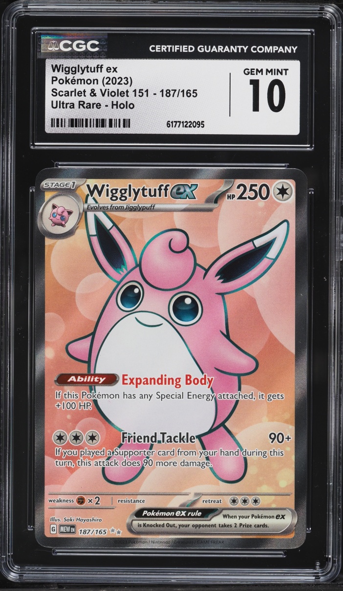 2023 Pokemon Scarlet & Violet 151 Full Art Wigglytuff Ex #187 CGC 10 GEM MINT
