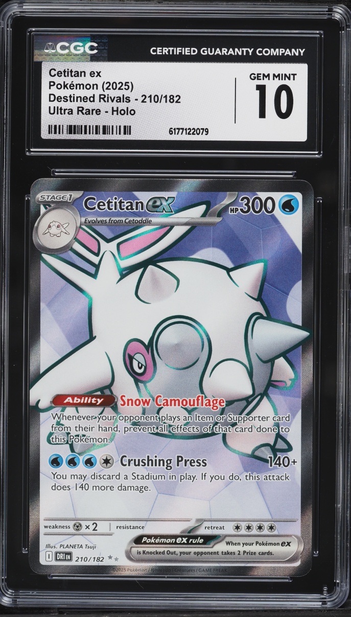 2025 Pokemon Scarlet & Violet Destined Rivals Full Art Cetitan Ex #210 CGC 10 GEM MINT