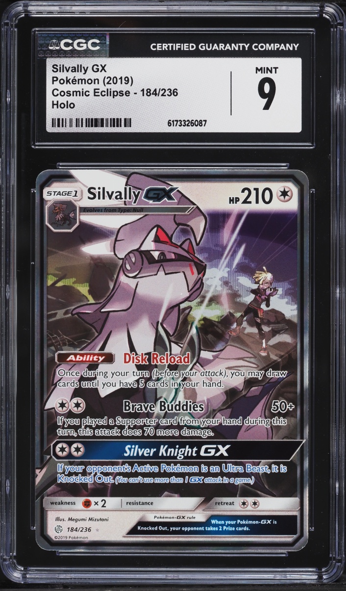 2019 Pokemon Sun & Moon Cosmic Eclipse Holo Silvally GX #184 CGC 9 MINT