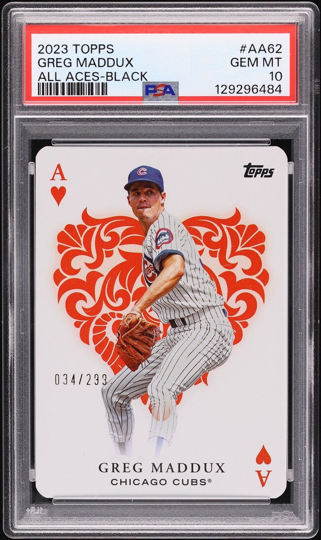 2023 Topps All Aces Black Greg Maddux /299 #AA-62 PSA 10 GEM MINT