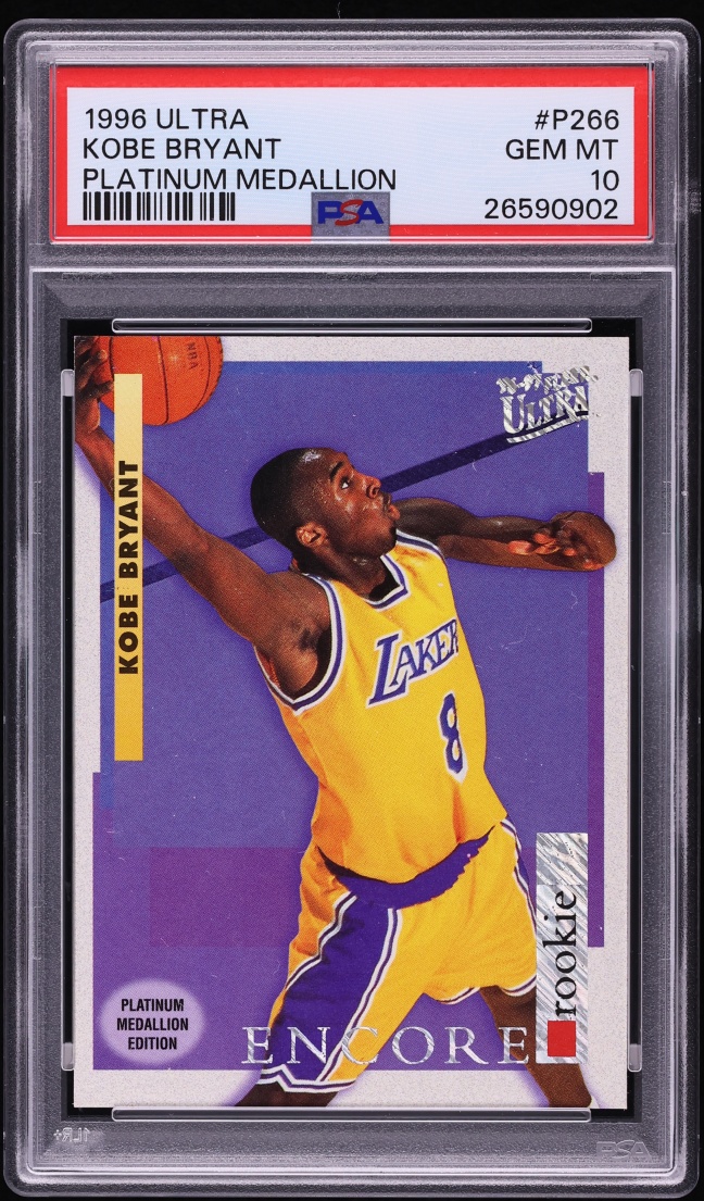 1996 Ultra Platinum Medallion Kobe Bryant ROOKIE #P266 PSA 10 GEM MINT - Photo 1