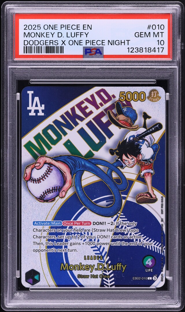 2025 One Piece Promo Dodgers X One Piece Night Monkey D. Luffy