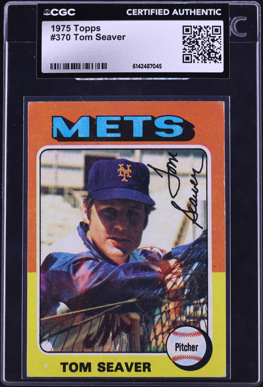 1975 Topps Tom Seaver #370 CGC AUTH