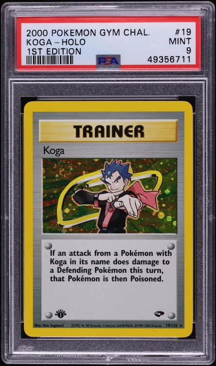 2000 Pokemon Gym Challenge 1st Edition Holo Koga #19 PSA 9 MINT