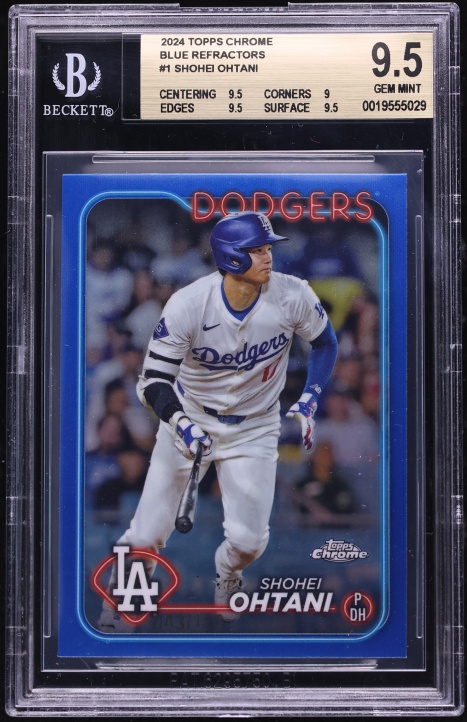 2024 Topps Chrome Blue Refractor Shohei Ohtani /150 #1 BGS 9.5 GEM MINT