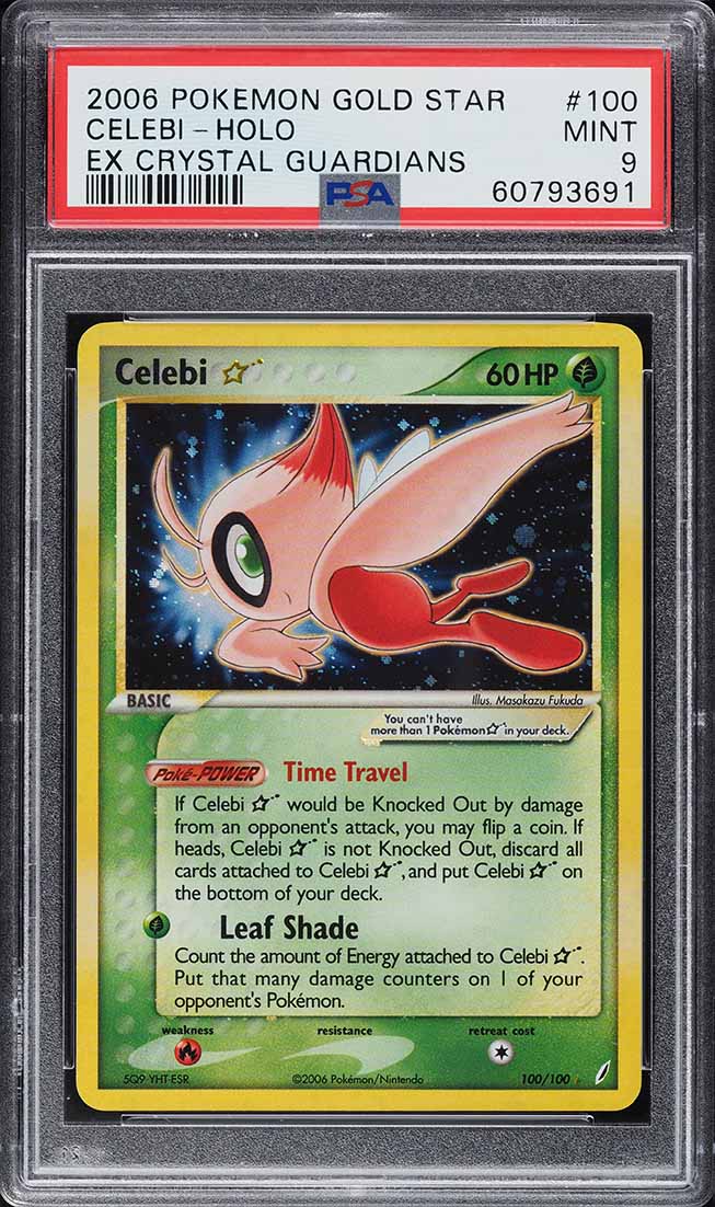 2006 Pokemon EX Crystal Guardians Holo Celebi Gold Star #100 PSA 9 MINT