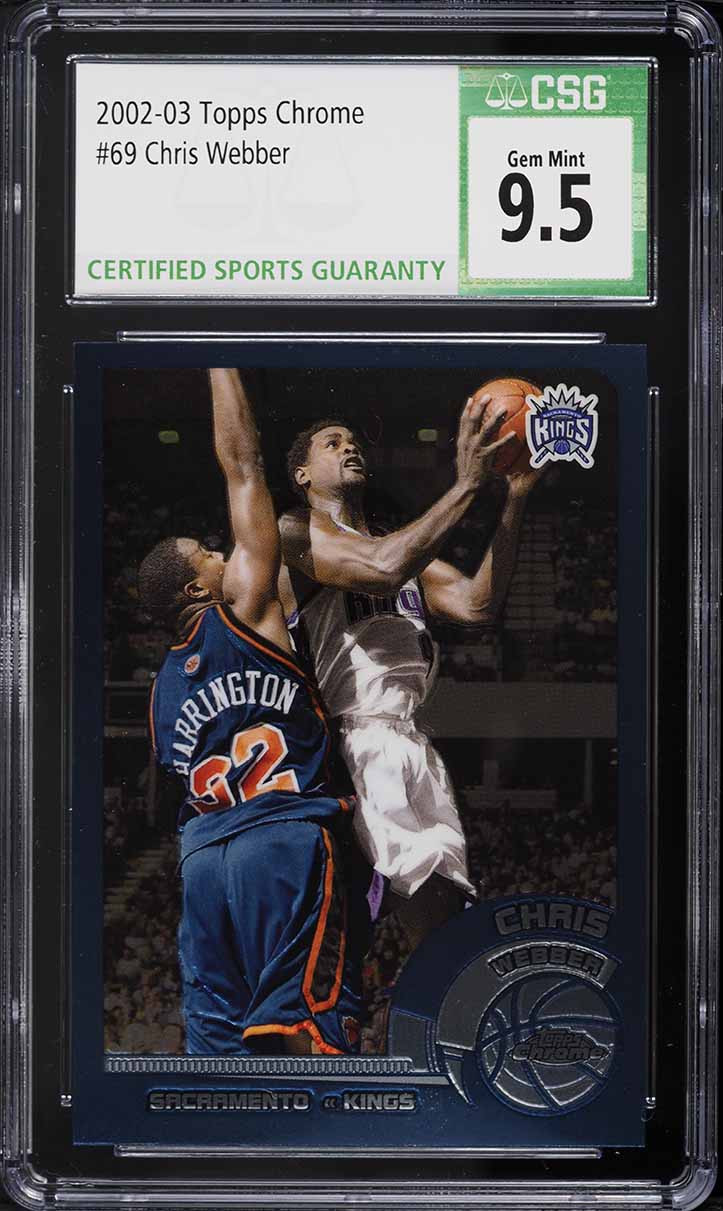 2002 Topps Chrome Chris Webber #69 CSG 9.5 GEM MINT