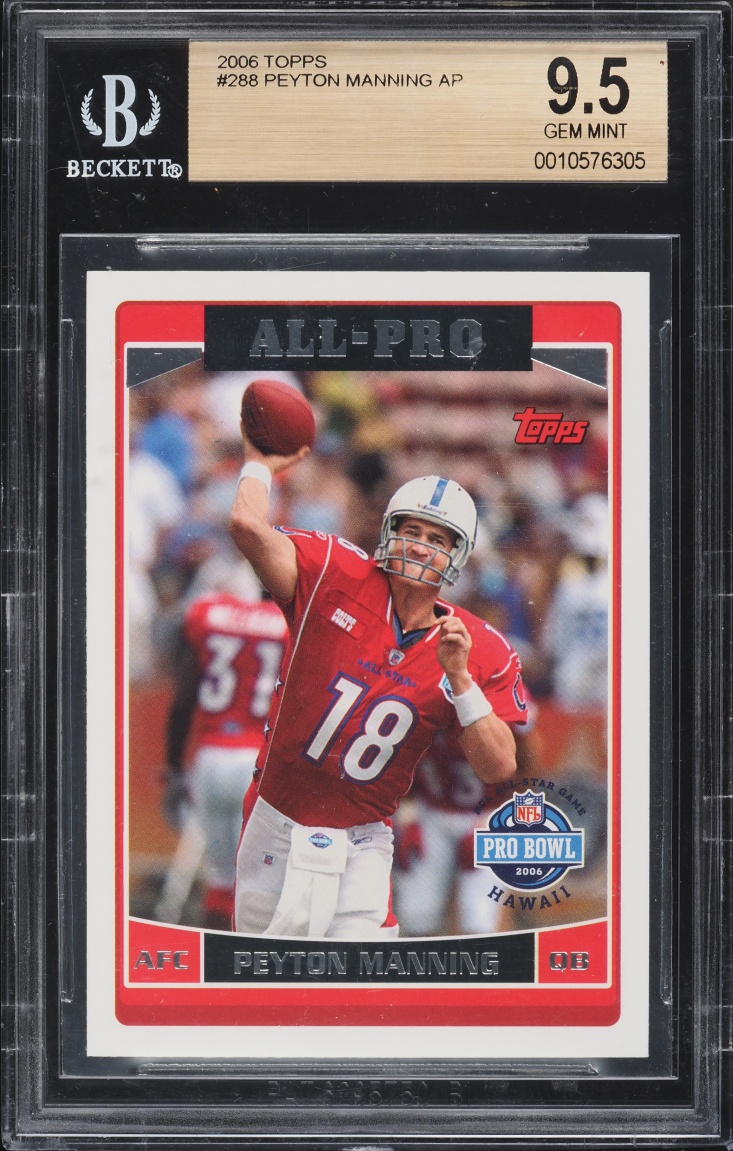 2006 Topps Football Peyton Manning #288 BGS 9.5 GEM MINT
