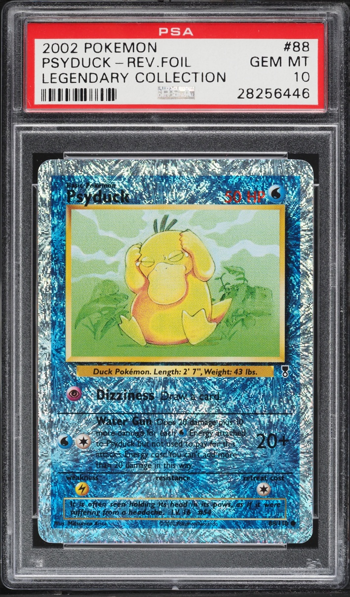 2002 Pokemon Legendary Collection Reverse Holo Psyduck #88 PSA 10 GEM MINT