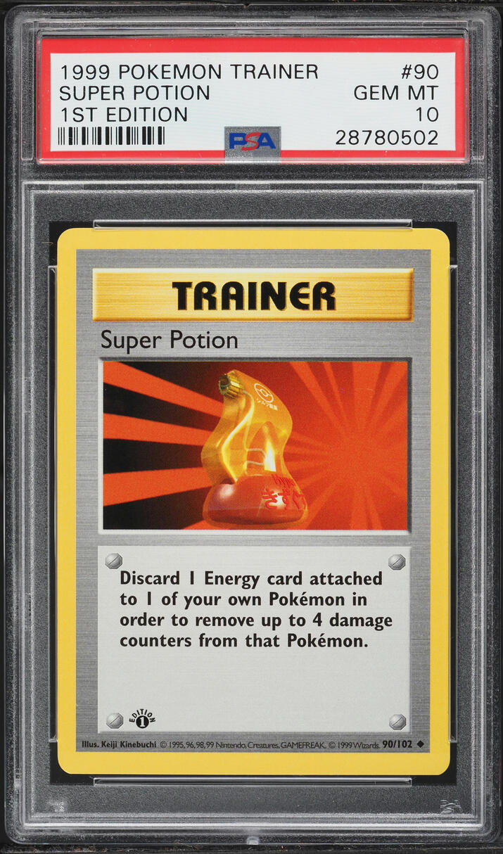 1999 Pokemon Base Set Shadowless 1st Edition Super Potion #90 PSA 10 GEM MINT
