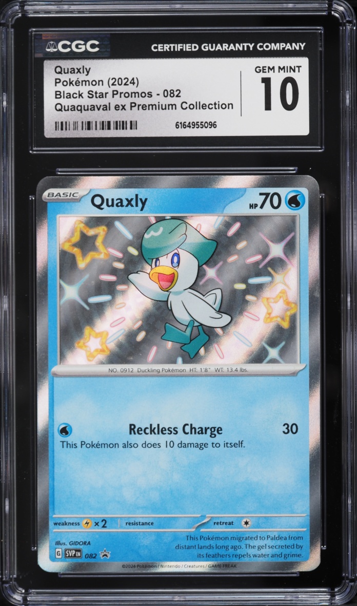 2024 Pokemon Scarlet & Violet Promo Premium Collection Shiny Quaxly #82 CGC 10 GEM MINT