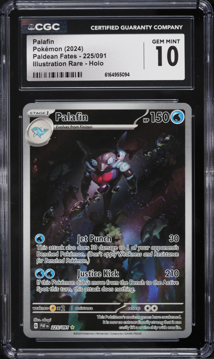 2024 Pokemon Scarlet & Violet Paldean Fates IR Palafin #225 CGC 10 GEM MINT
