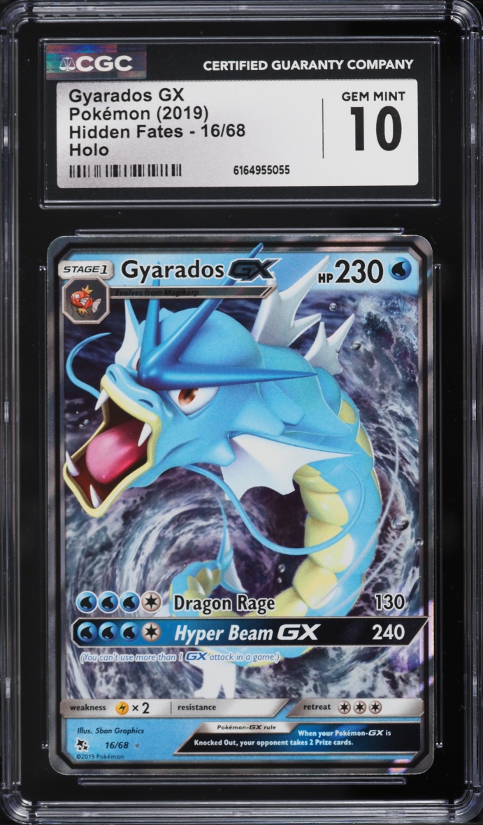 2019 Pokemon Sun & Moon Hidden Fates Alt Art Gyarados GX #16 CGC 10 GEM MINT