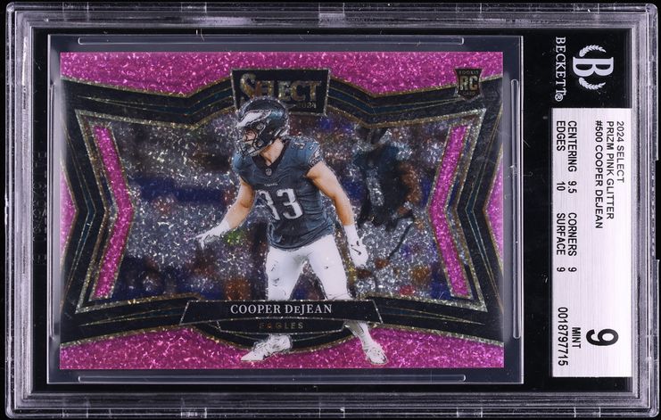 2024 Select Prizm Pink Glitter Cooper Dejean ROOKIE /15 #500 BGS 9 MINT