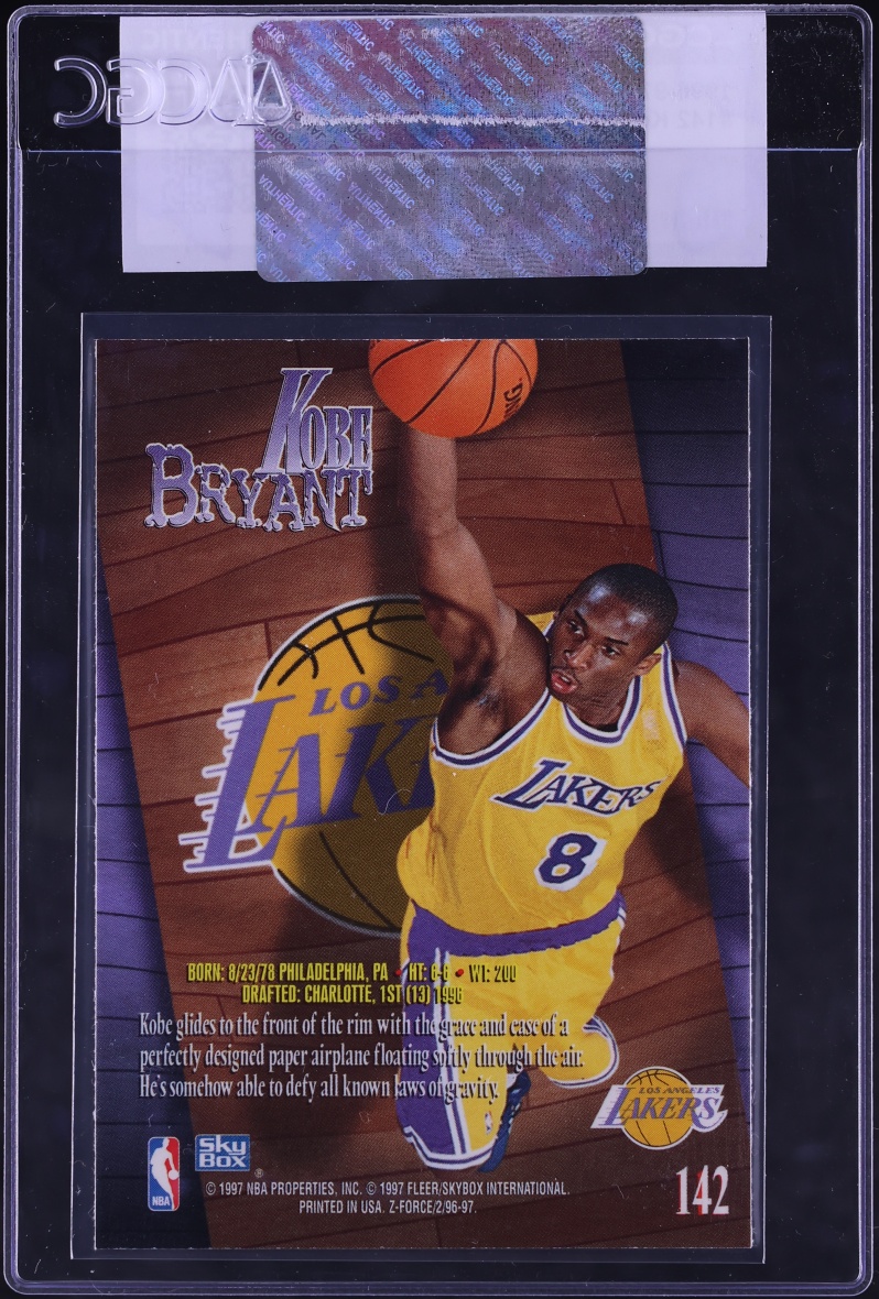1996 Skybox Z-Force Kobe Bryant ROOKIE #142 CGC AUTH
