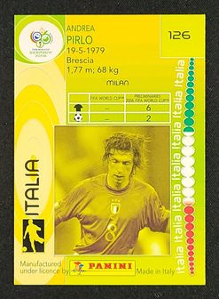 2006 Panini World Cup Andrea Pirlo #126 MBA AUTH