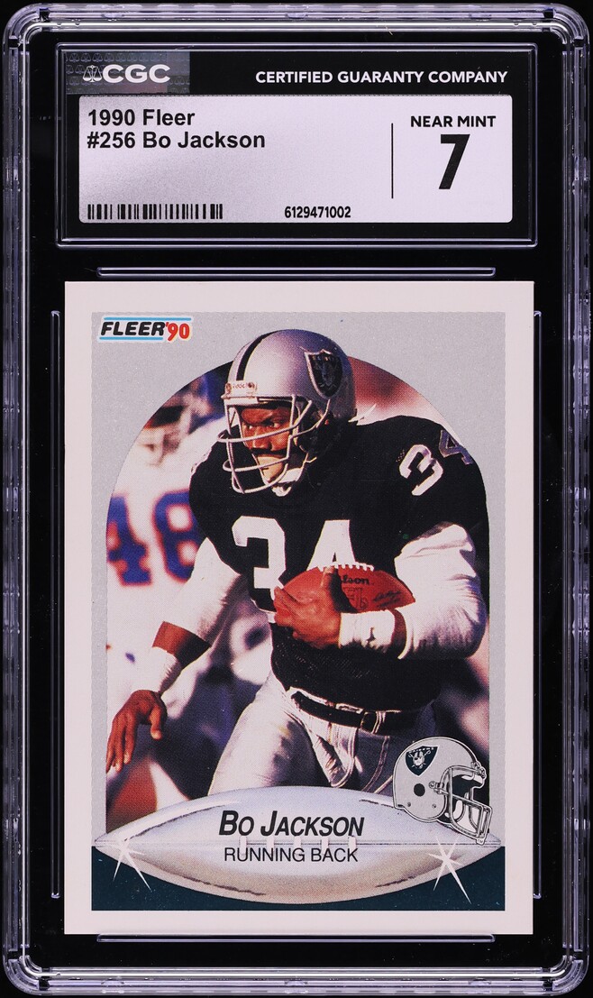 1990 Fleer Football Bo Jackson #256 CGC 7 NRMT