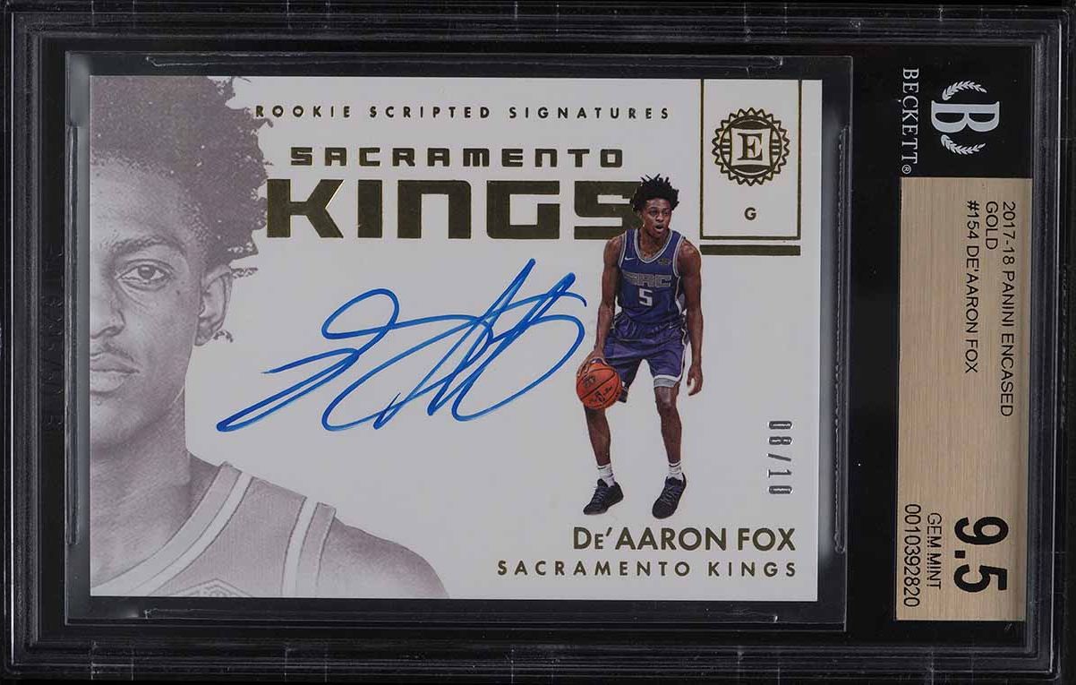 2017 Select Signatures Silver De'Aaron Fox ROOKIE AUTO /199 #RS
