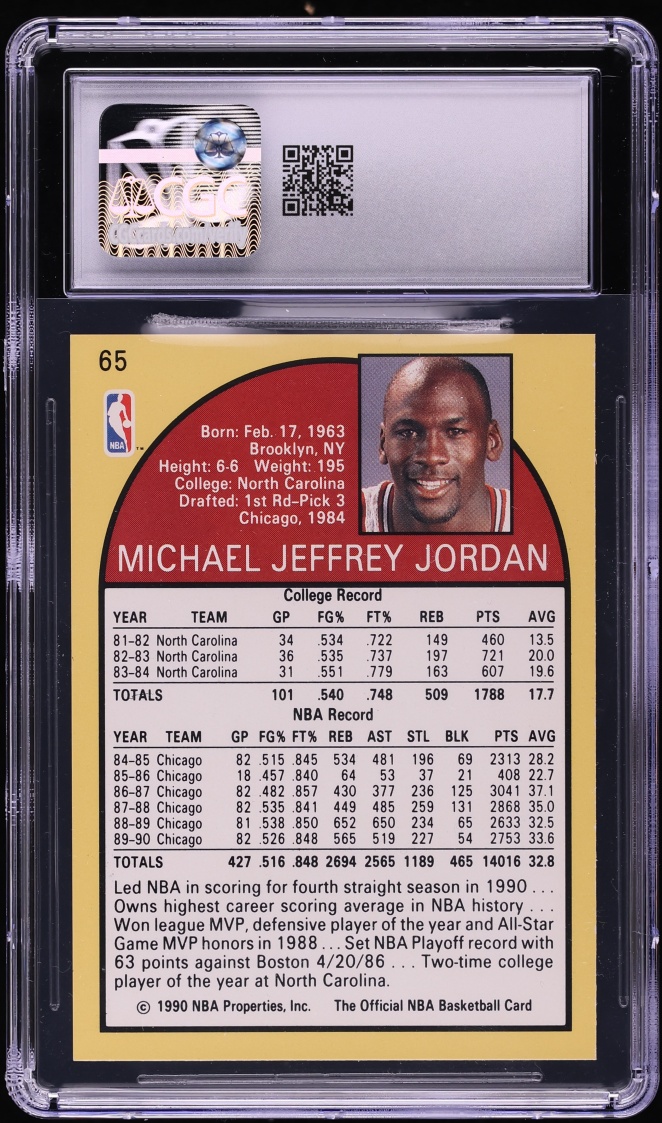 1990 Hoops Michael Jordan #65 CGC 7.5 NRMT+