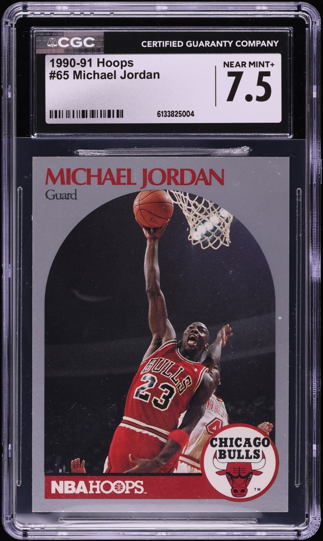 1990 Hoops Michael Jordan #65 CGC 7.5 NRMT+