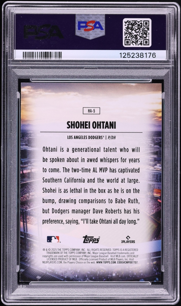 2025 Topps Home Field Advantage Shohei Ohtani #HA-5 PSA 10 GEM MINT