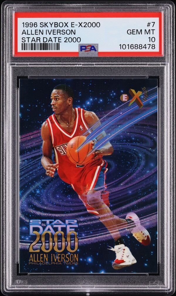 1996 Skybox E-X2000 Star Date 2000 Allen Iverson ROOKIE #7 PSA 10 GEM MINT