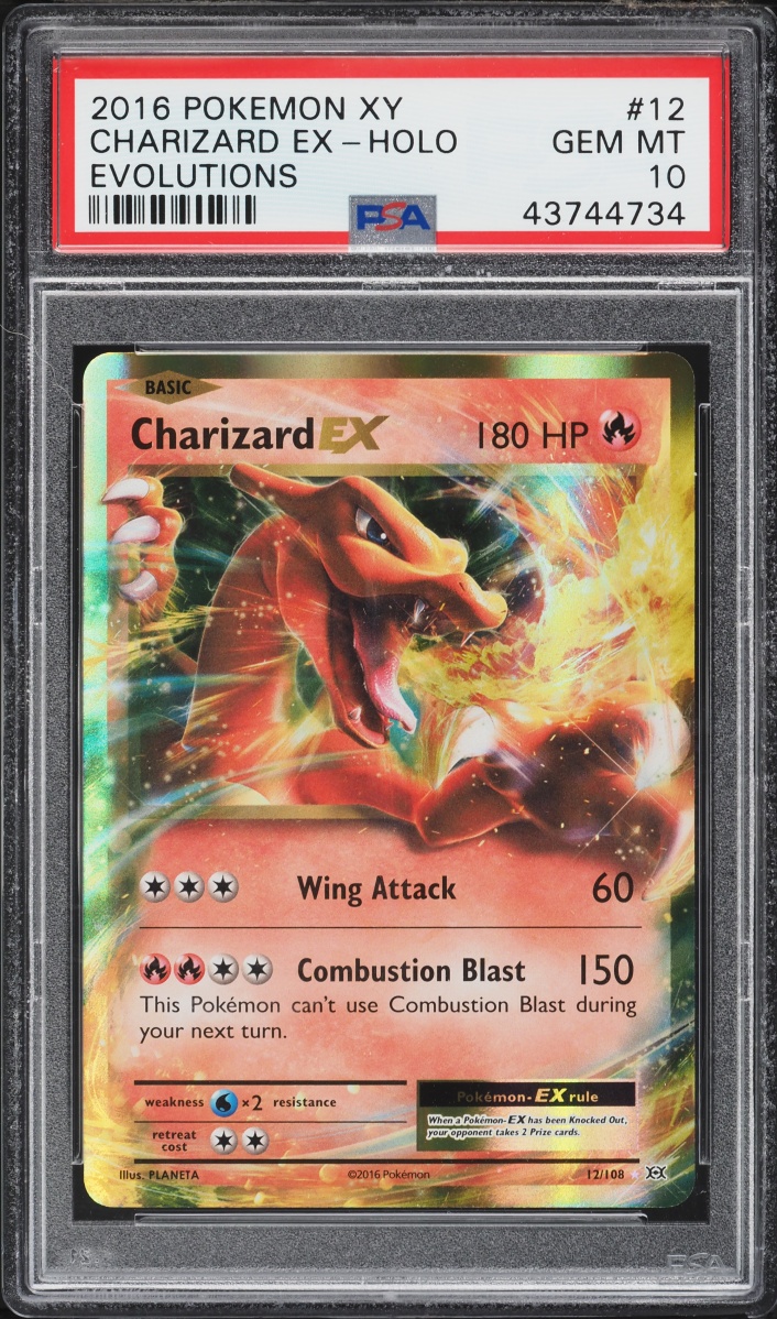 2016 Pokemon XY Evolutions Holo Charizard EX #12 PSA 10 GEM MINT