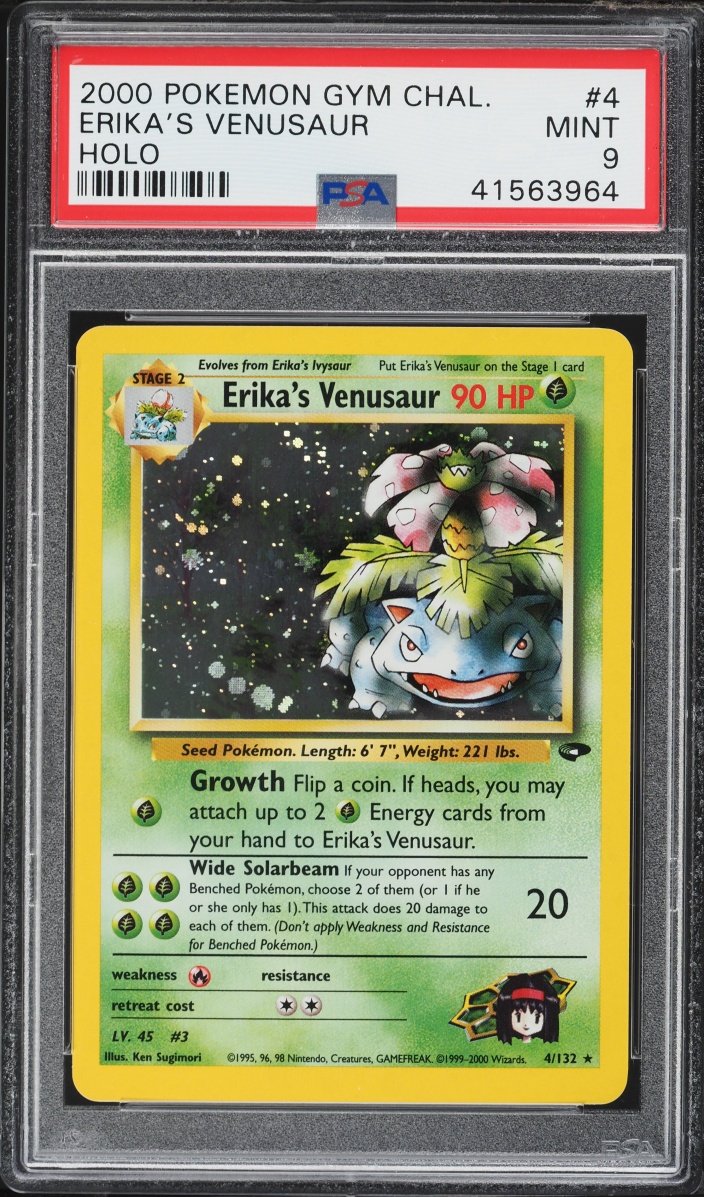 2000 Pokemon Gym Challenge Holo Erika's Venusaur #4 PSA 9 MINT