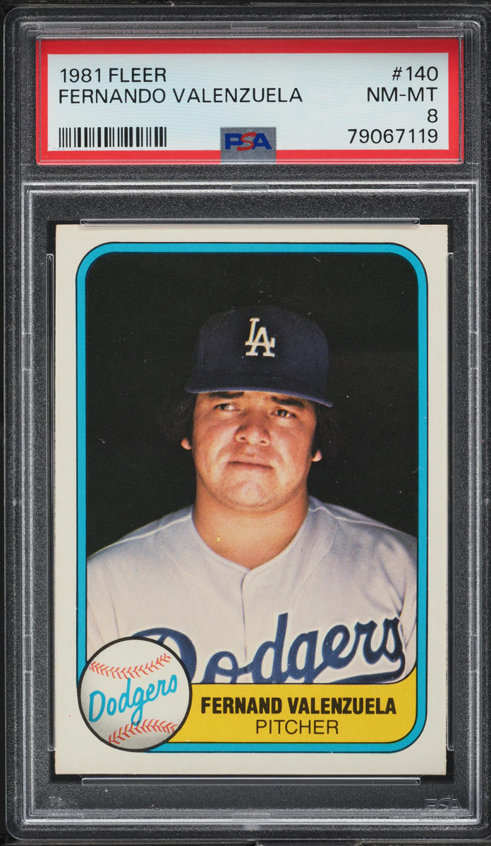 1981 Fleer Fernando Valenzuela ROOKIE #140 PSA 8 NM-MT
