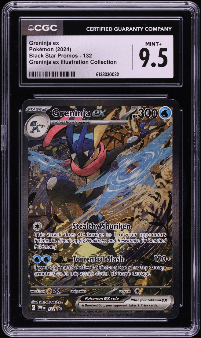 2024 Pokemon Scarlet & Violet Promo Illustration Collection Full Art Greninja ex #132 CGC 9.5