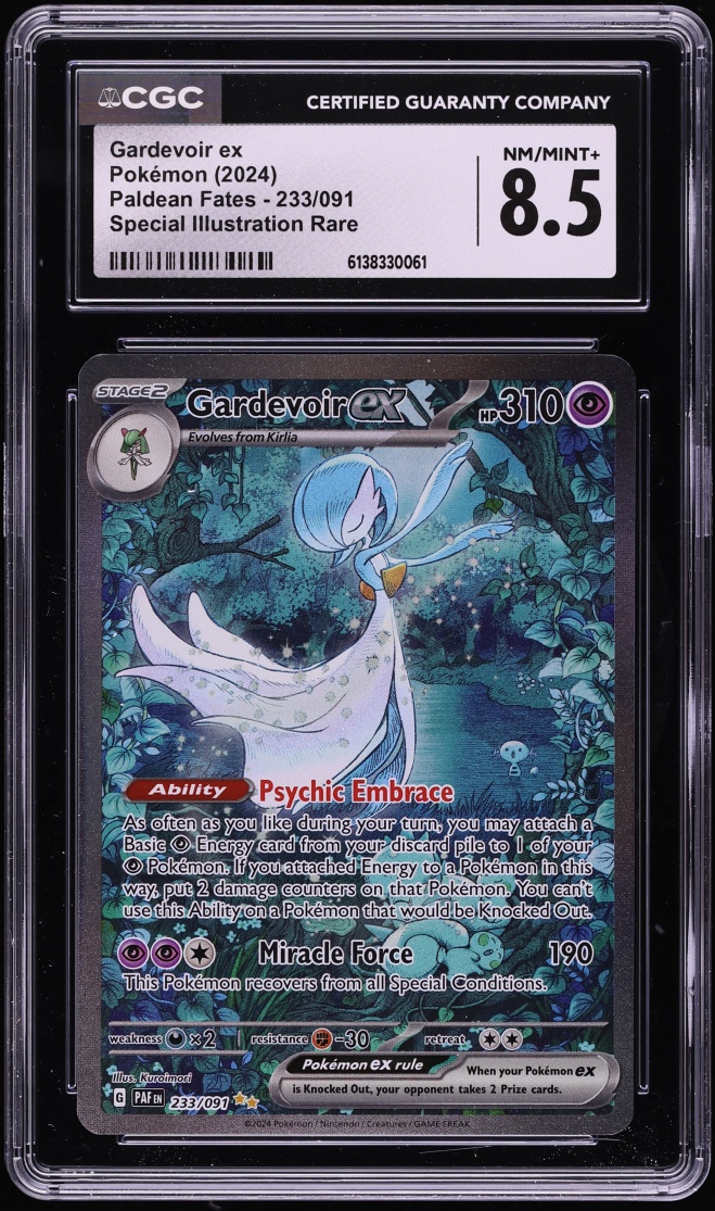 2024 Pokemon Scarlet & Violet Paldean Fates SIR Gardevoir ex #233 CGC 8.5 NM-MT+