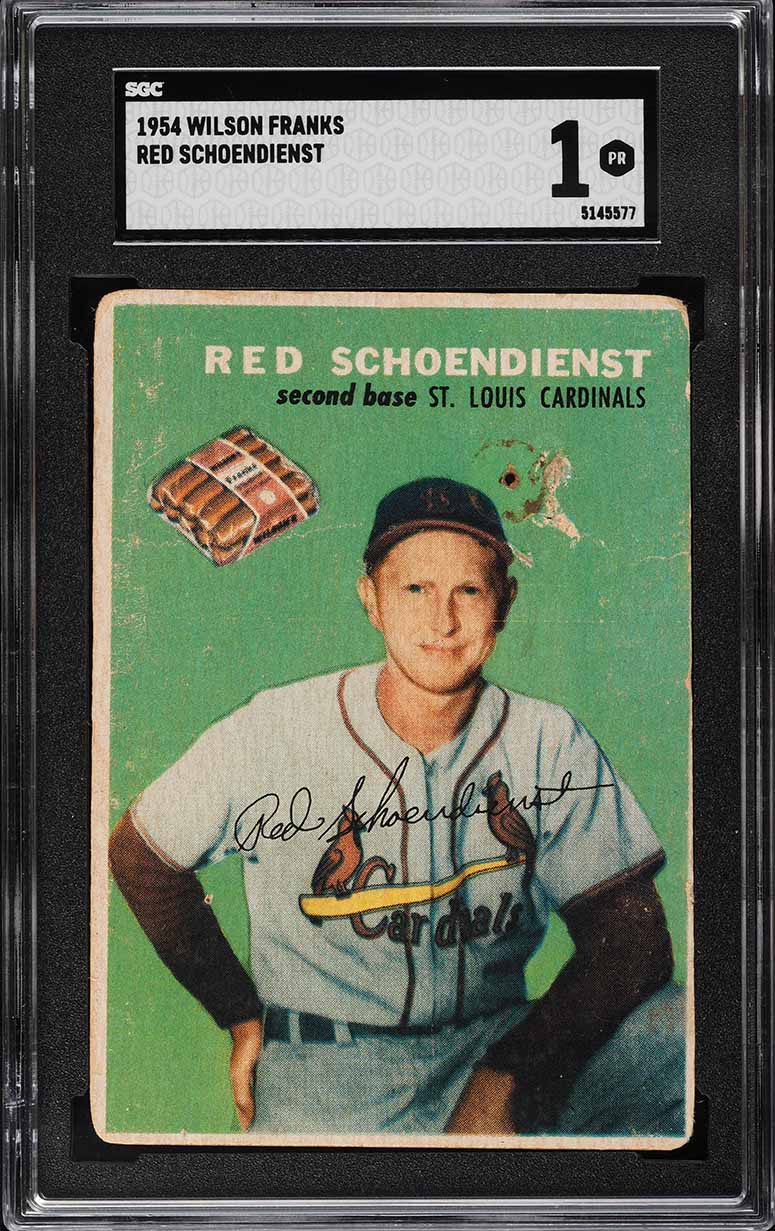 1954 Wilson Franks Red Schoendienst SGC 1 PR