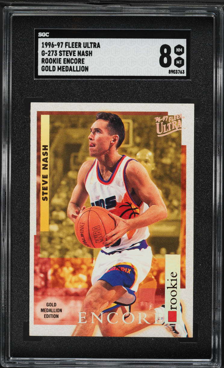 1996 Ultra Encore Gold Medallion Steve Nash ROOKIE #G-273 SGC 8 NM-MT