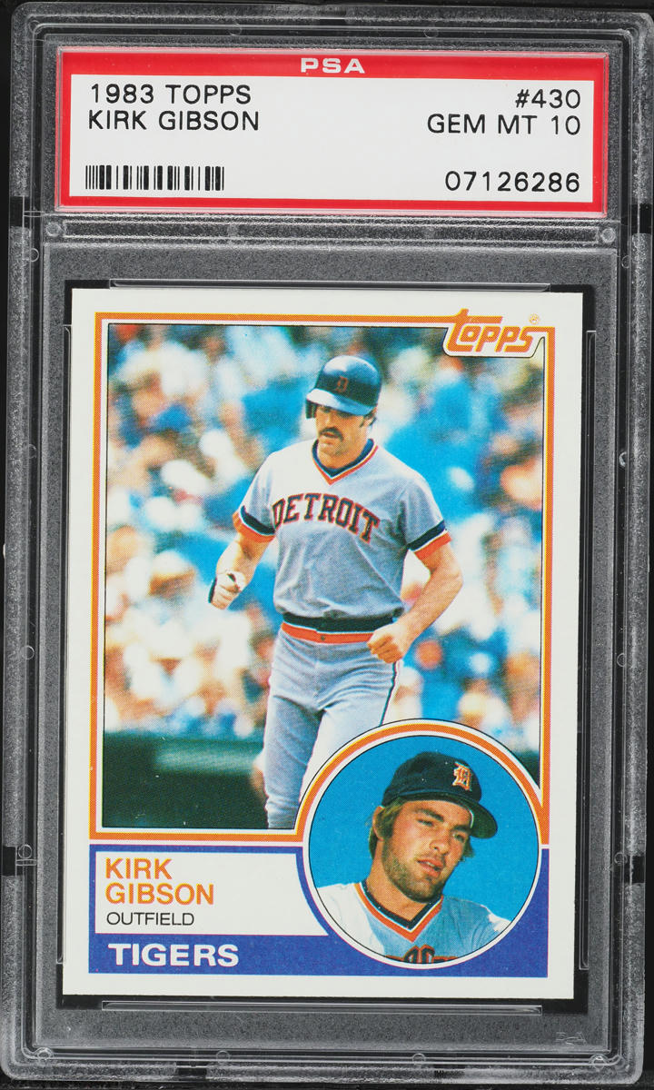 1983 Topps Kirk Gibson #430 PSA 10 GEM MINT
