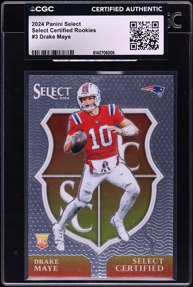 2024 Select Certified Drake Maye ROOKIE #3 CGC AUTH